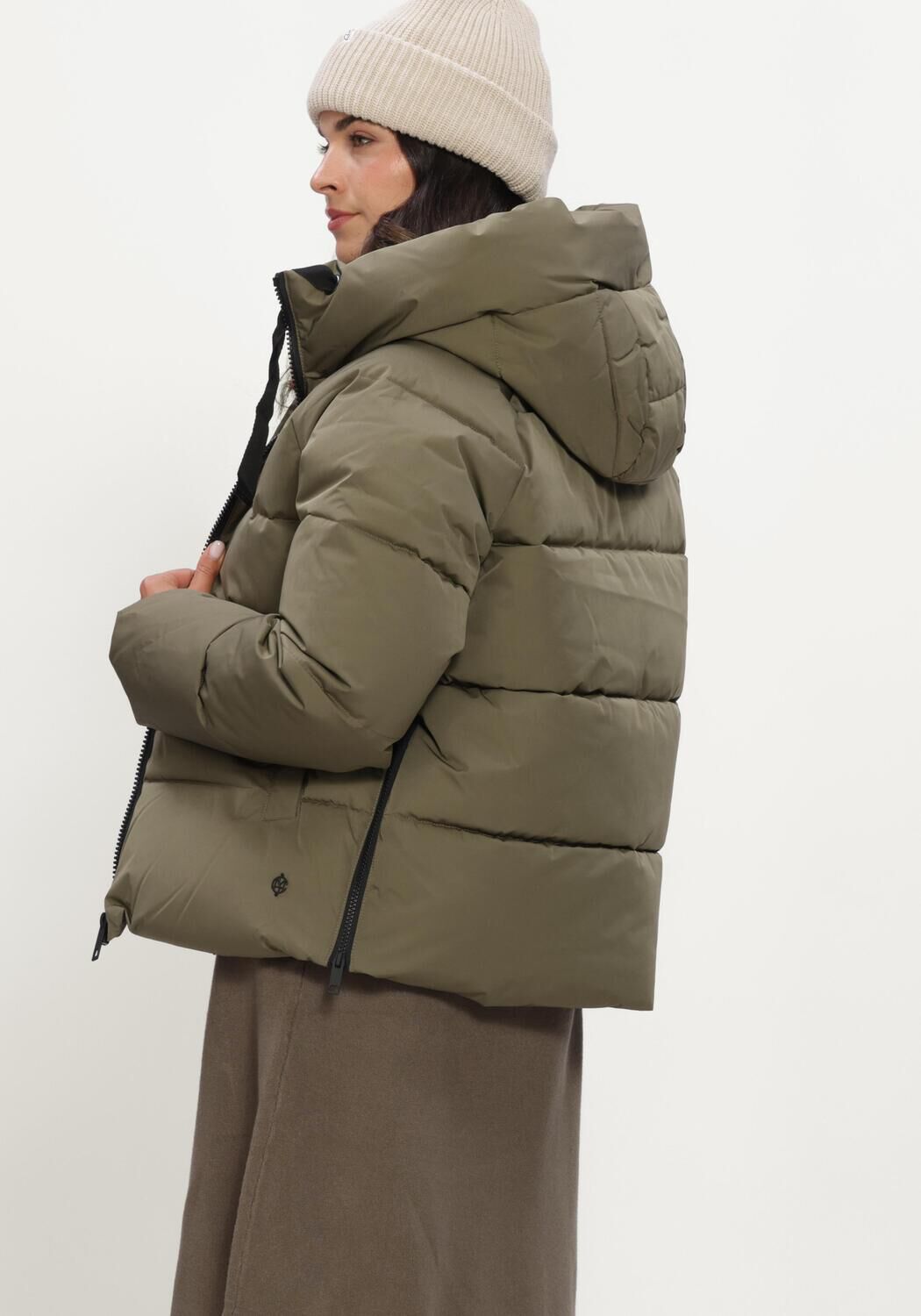 MSCH COPENHAGEN Veste matelass&eacute; MSCHPAVINARIA SHORT JACKET Kaki - large