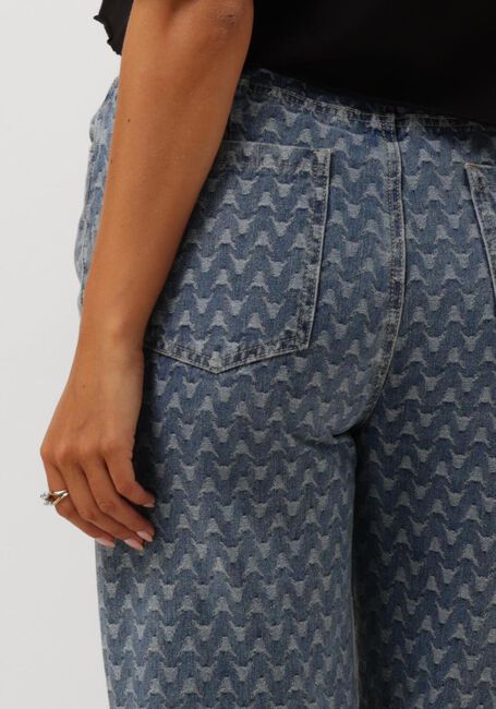 ALIX THE LABEL Wide jeans LADIES WOVEN BULL JACQUARD DENIM en bleu - large
