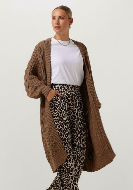Y.A.S. Gilet YASSANNE LS KNIT CARDIGAN en marron - large