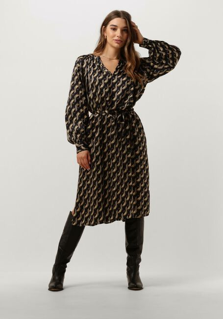 SECOND FEMALE Robe midi HOPI DRESS en noir - large