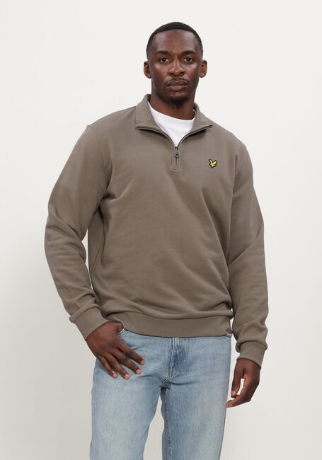 LYLE & SCOTT Pull LOOPBACK QUARTER ZIP SWEAT en vert - large