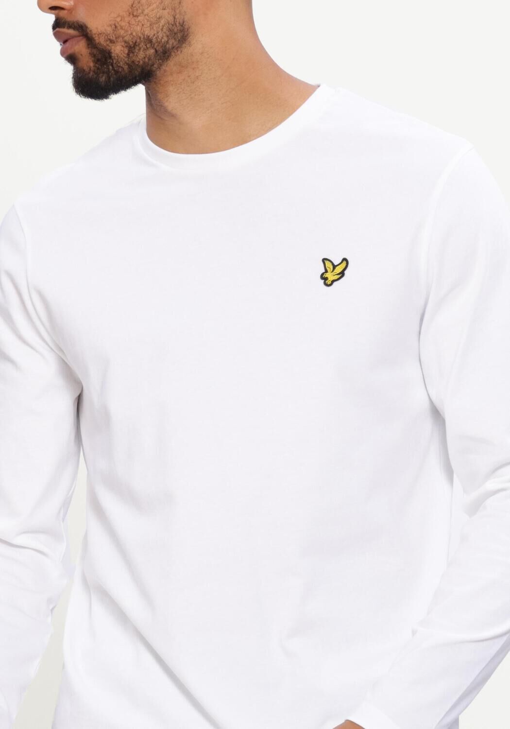 Witte LYLE & SCOTT T-shirt PLAIN L/S T-SHIRT - large