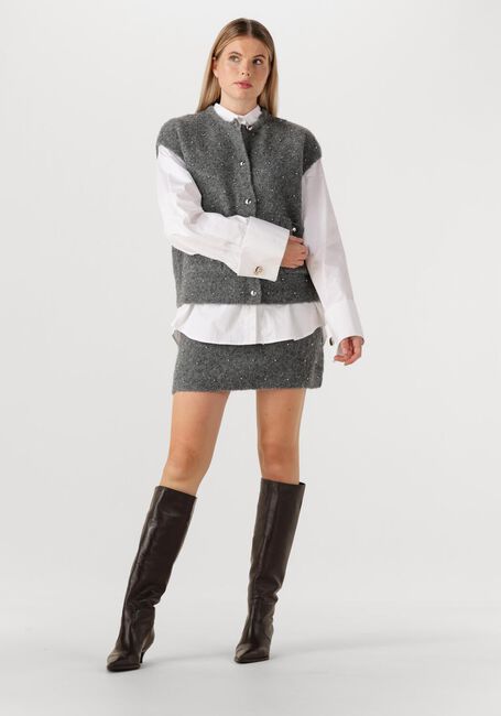 Grijze STUDIO AR Minirok LEXI BOUCLE KNIT - large