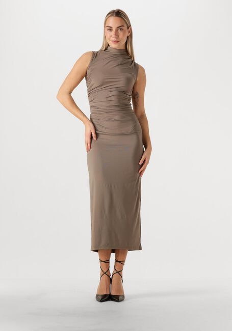 Taupe ROSEMUNDE Maxi jurk BILLIE SL LONG DRAPE DRESS - large