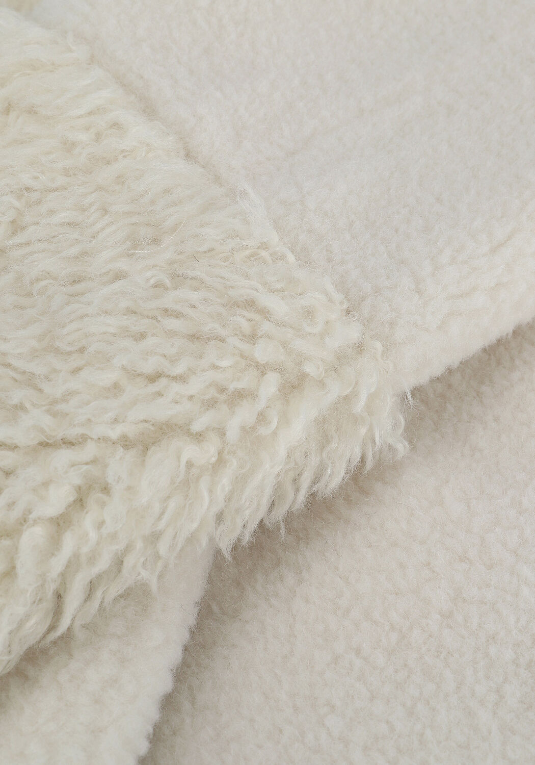 BEAUMONT Manteau Teddy SHORT LAMMY FUR COAT &Eacute;cru - large