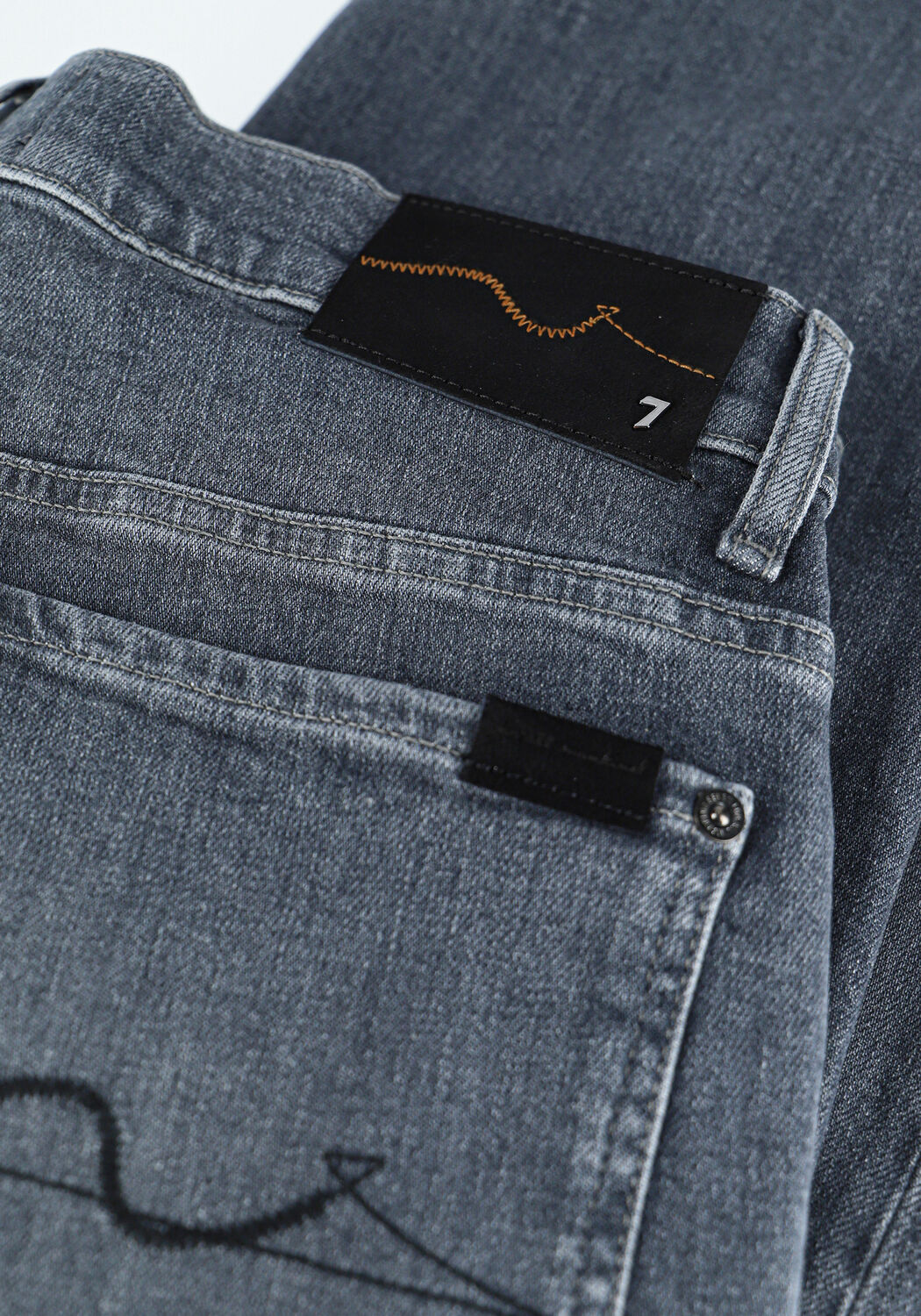 7 FOR ALL MANKIND Slim fit jeans RONNIE SPECIAL EDITION AMERICA en gris - large