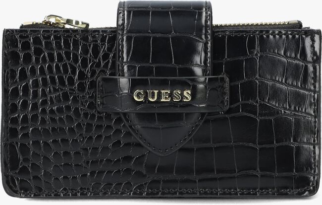 Zwarte GUESS Portemonnee CARD CASE ON CHAIN - large