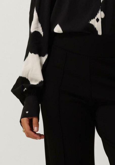 Zwarte JANSEN AMSTERDAM Flared broek HV422 FLAIRED PANTS - large