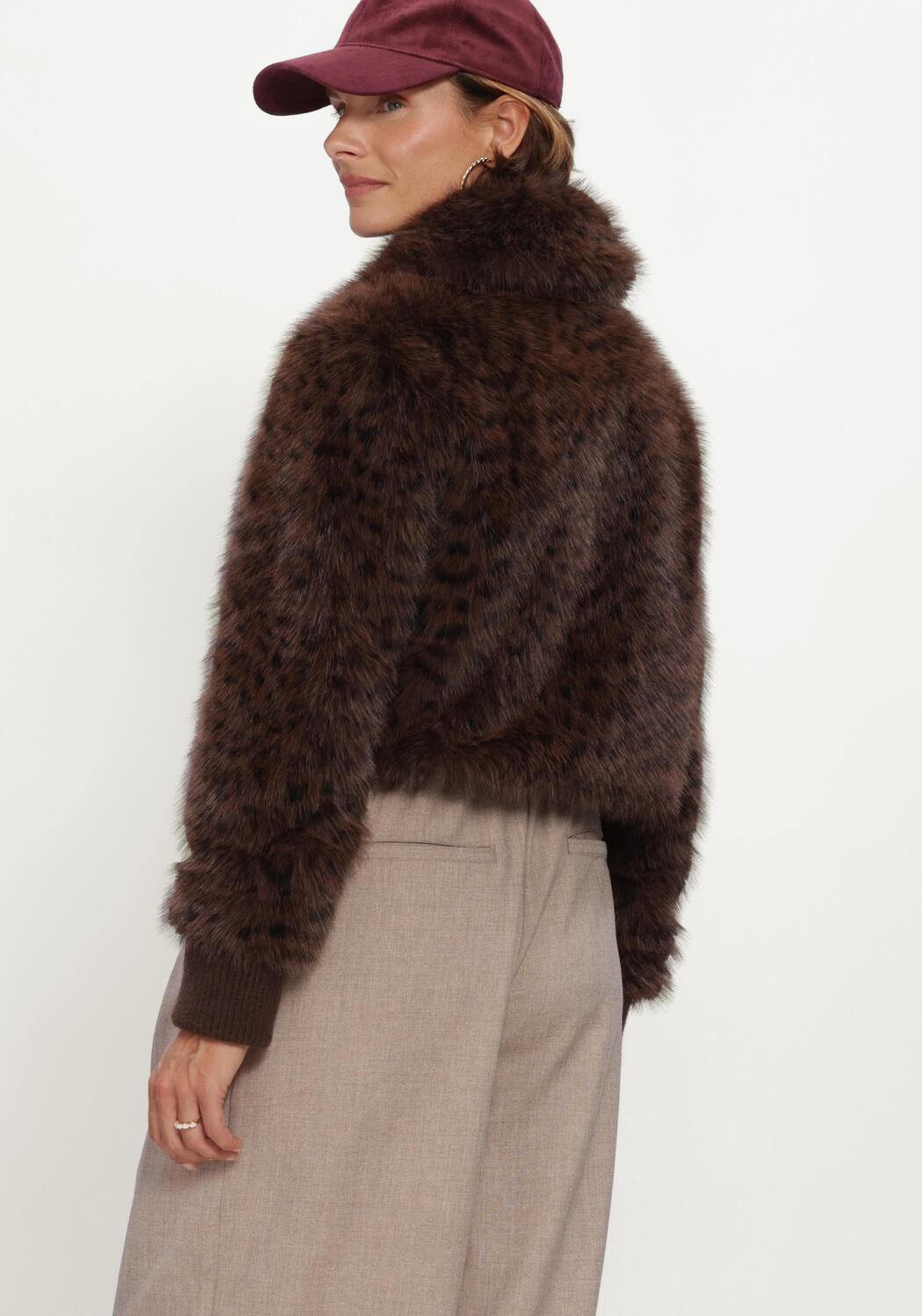 Bruine BEAUMONT Faux fur jas NUALA JACKET - large