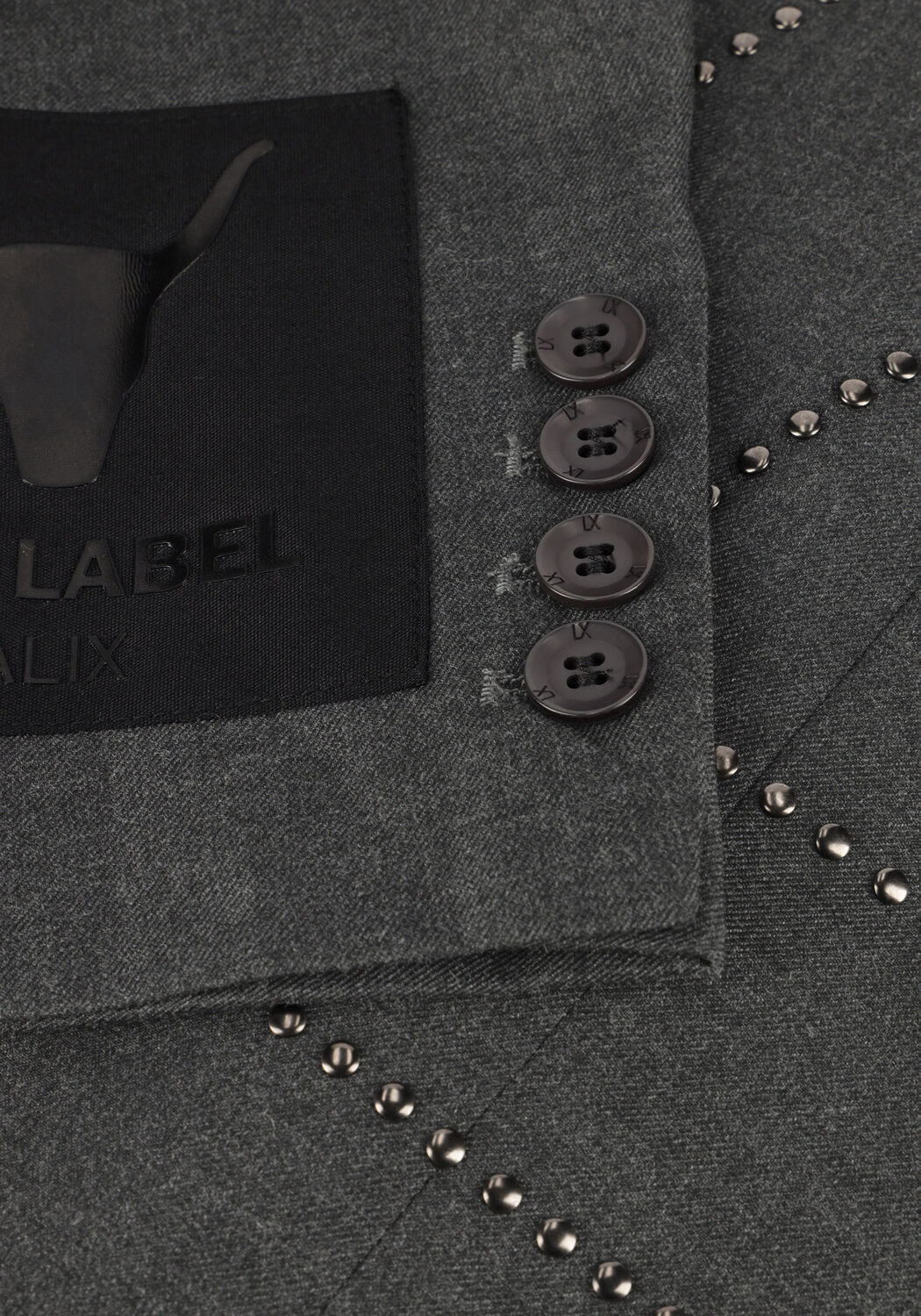 ALIX THE LABEL Blazer LADIES WOVEN CLASSY en gris - large