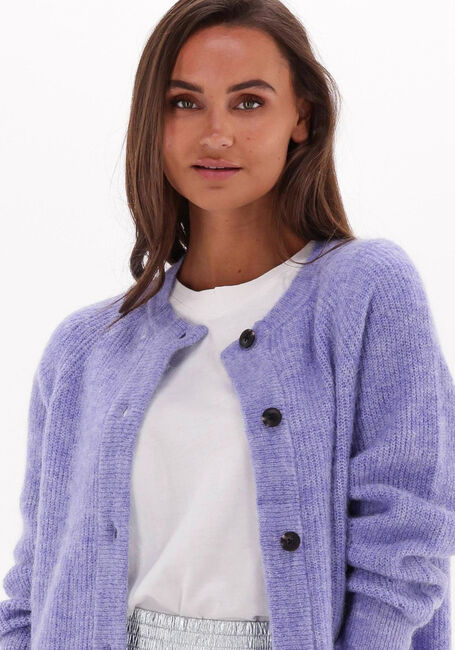 SELECTED WOMEN Gilet SLFLULU LS KNIT SHORT CARDIGAN en violet - large