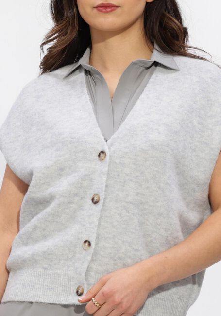 Lichtblauwe KNIT-TED Vest MARBLE - large