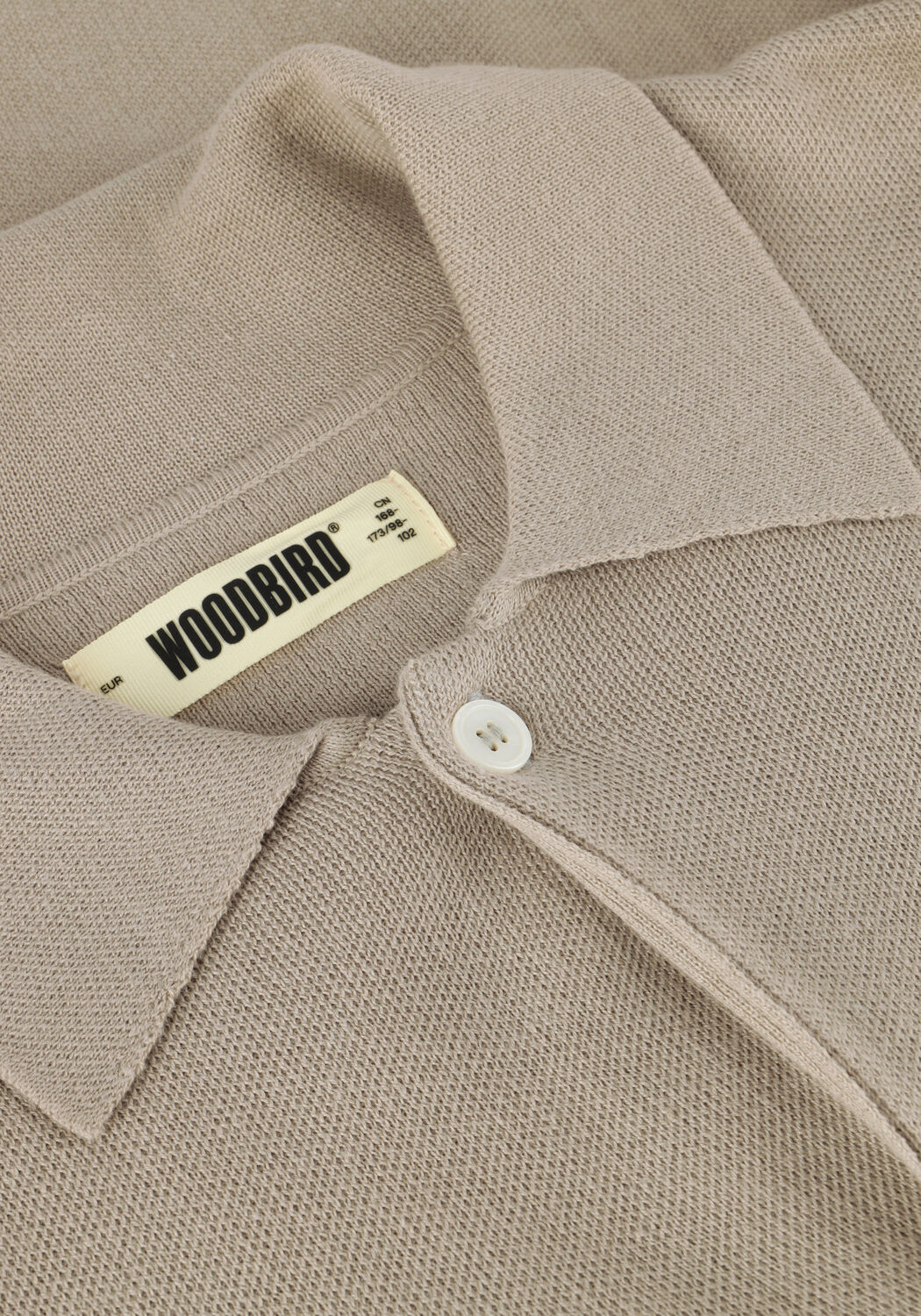 WOODBIRD Chemise d&eacute;contract&eacute; WBKRENTS BASE KNIT en beige - large