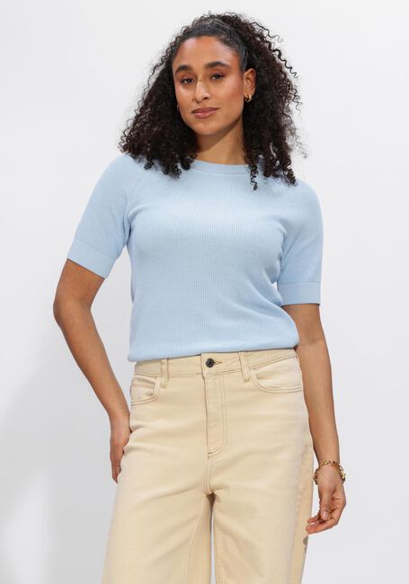 SELECTED WOMEN Pull SLFELINNA SS KNIT TOP Bleu clair - large