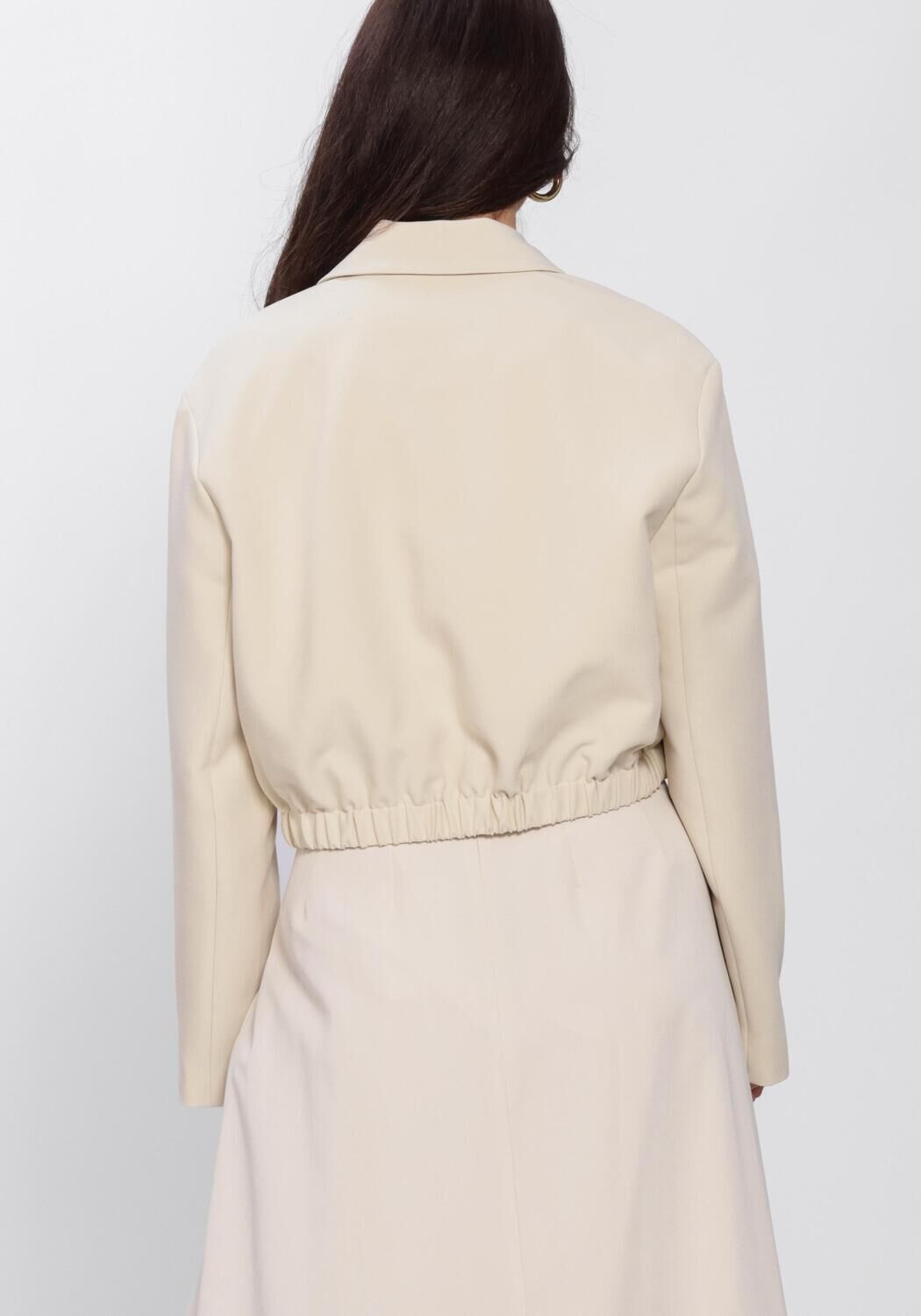 Ecru CO'COUTURE Blazer ACILECC CROP BLAZER - large