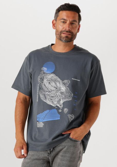 PEAK PERFORMANCE T-shirt M GRAPHIC TEE en bleu - large