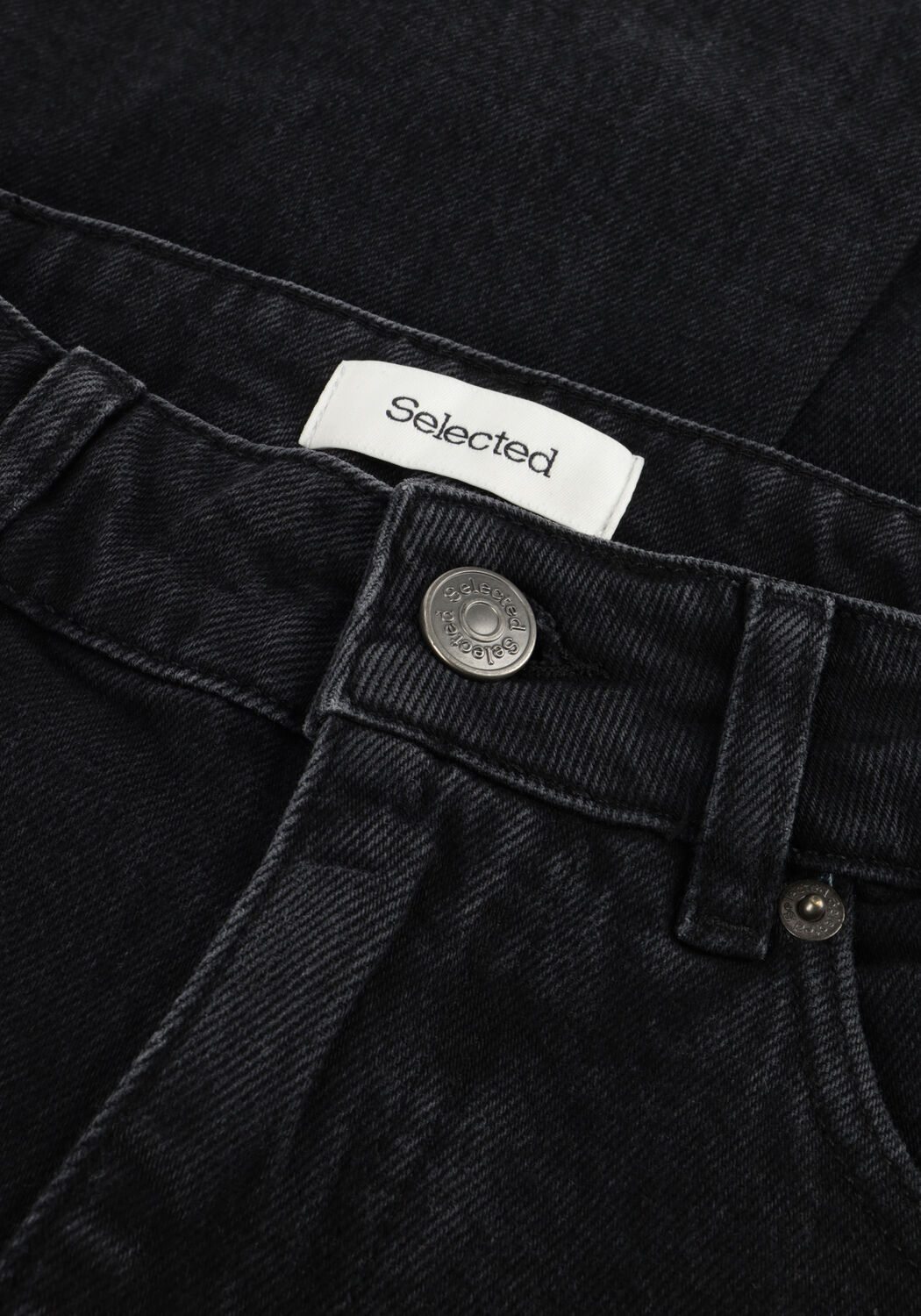 Zwarte SELECTED WOMEN Wide jeans SLFWIDE BEA-KORI MW JEANS - large