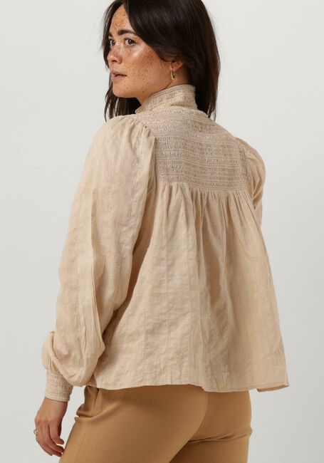 Beige RUBY TUESDAY  KAYA COLL SMOCK AND PINTUCK BLOUSE - large