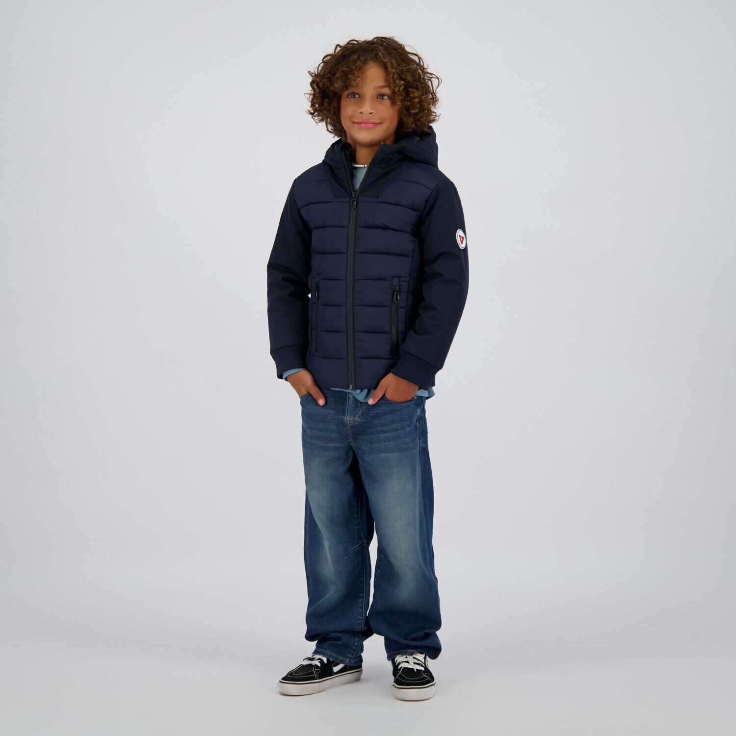 VINGINO Veste matelass&eacute; TEXTO Bleu fonc&eacute; - large