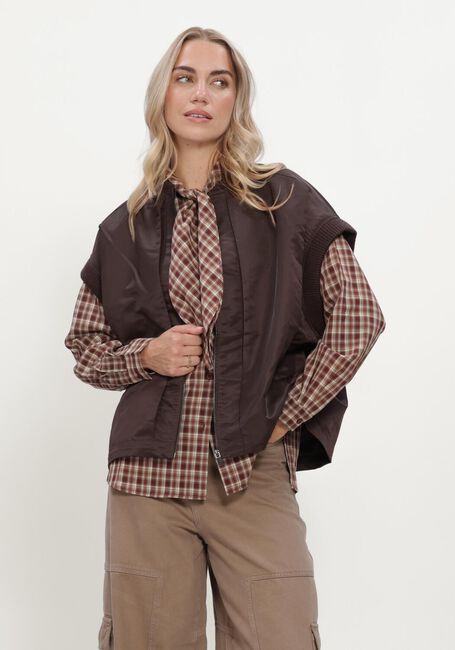 WITHBLACK Veste sans manches WBLIMPERIAL WAISTCOAT en marron - large