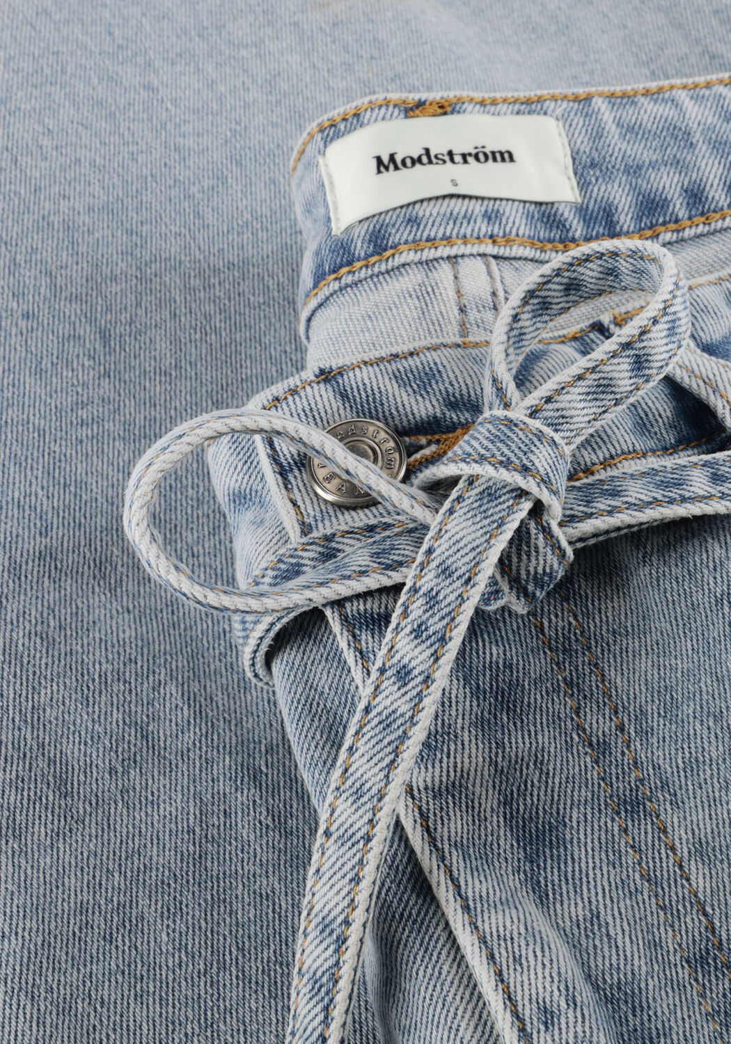 MODSTR&Ouml;M Wide jeans ISOLDEMD SOLID PANTS Bleu clair - large