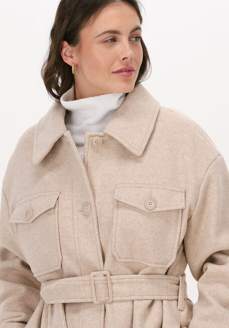NA-KD Manteau CHEST POCKET BELTED JACKET en beige - large
