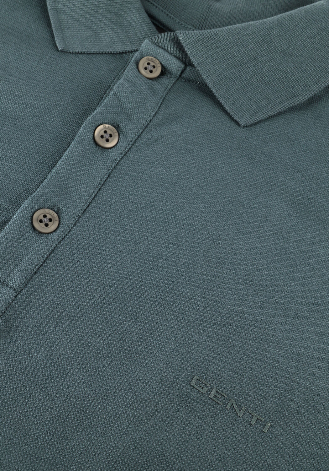 GENTI Polo POLO 3 BUTTON SS 1219 Vert fonc&eacute; - large