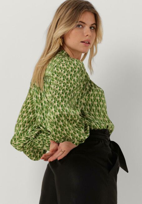 Groene NOTRE-V  NV-BEAU BLOUSE PRINT - large