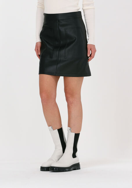 Zwarte NA-KD Minirok POCKET DETAIL PU SKIRT - large