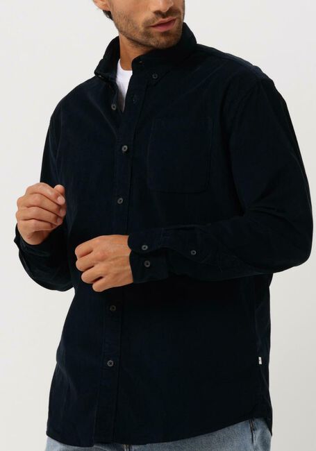 Donkerblauwe SELECTED HOMME Casual overhemd SLHREGRICK-CORD SHIRT LS W - large