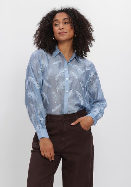 Lichtblauwe NUKUS  AYSHA BLOUSE FEATHERS - large