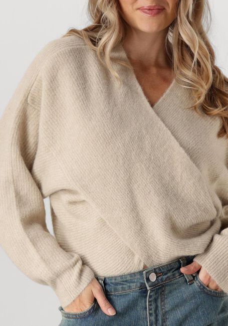 Beige MSCH COPENHAGEN Trui MSCHZINELLE HOPE WRAP PULLOVER - large