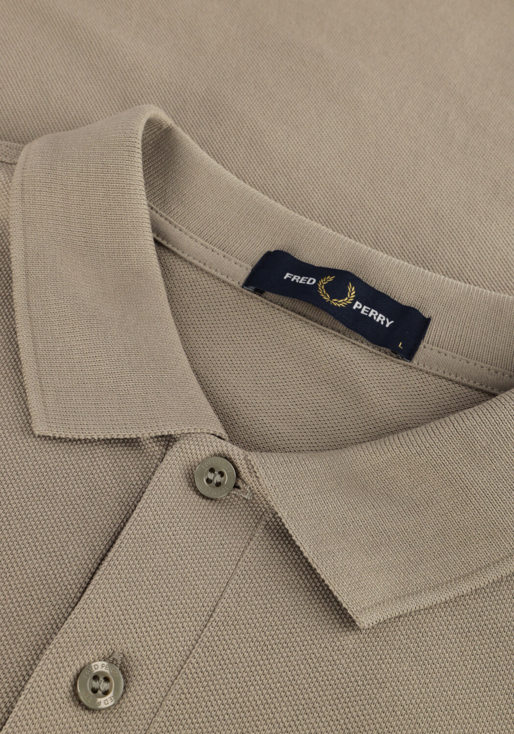 FRED PERRY Polo LONG SLEEVE PLAIN FRED PERRY SHIRT Olive - large