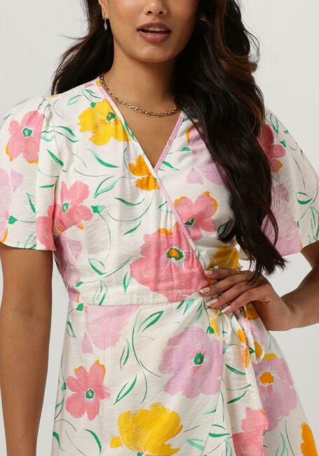 Gebroken wit OBJECT Mini jurk HASINI S/S WRAP DRESS 126 - large