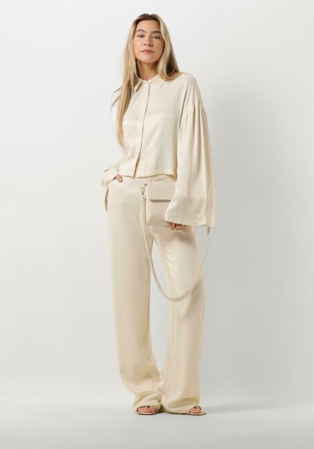 ALIX THE LABEL Pantalon large LADIES WOVEN SATIN PANTS Écru - large