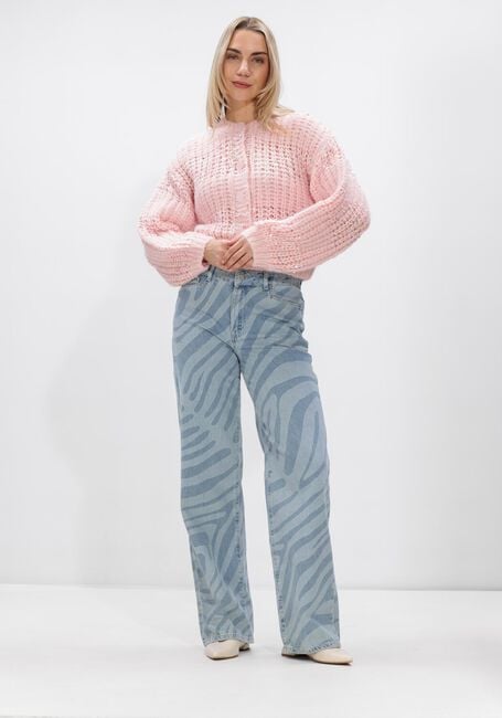 DANTE6 Gilet JUNA STRIPE CARDIGAN Rose clair - large