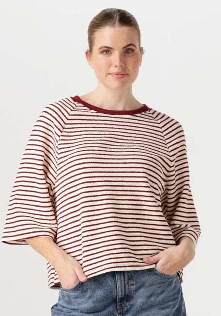 CO'COUTURE T-shirt ERINCC STRIPE TEE Bordeaux - large