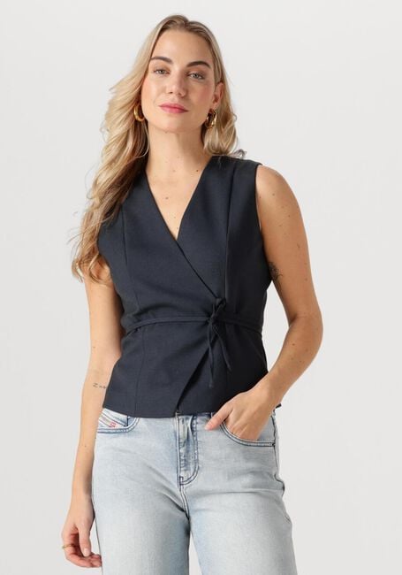 Donkerblauwe NEO NOIR Gilet SAMARA MELANGE WAISTCOAT - large