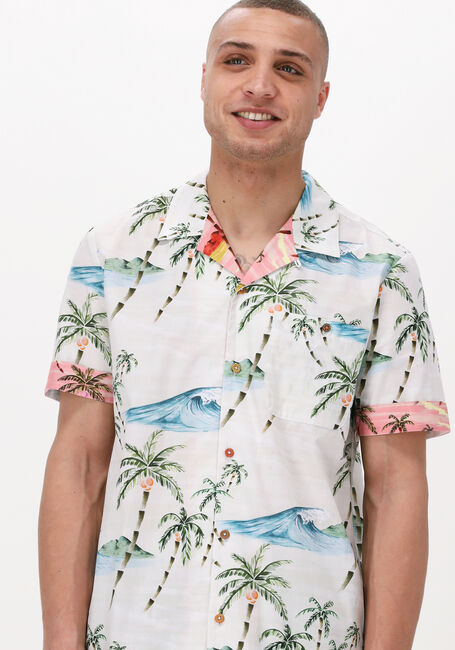 Gebroken wit SCOTCH & SODA Casual overhemd SEASONAL PRINTED HAWAIIAN DETAILED SHIRT - large