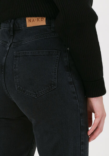 NA-KD Straight leg jeans DESTROYED STRAIGHT DENIM en noir - large