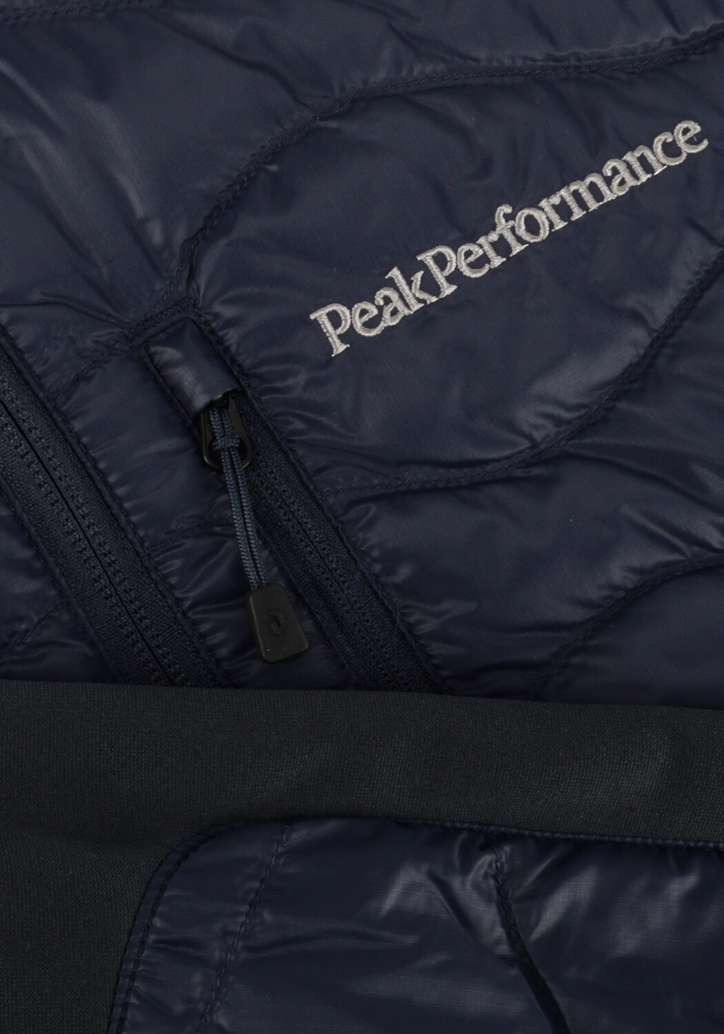 PEAK PERFORMANCE Jack M HELIUM DOWN HYBRID HOOD Bleu fonc&eacute; - large