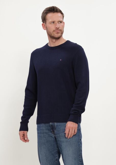 Donkerblauwe TOMMY HILFIGER Trui PIMA ORG CTN CASHMERE CREW NECK - large