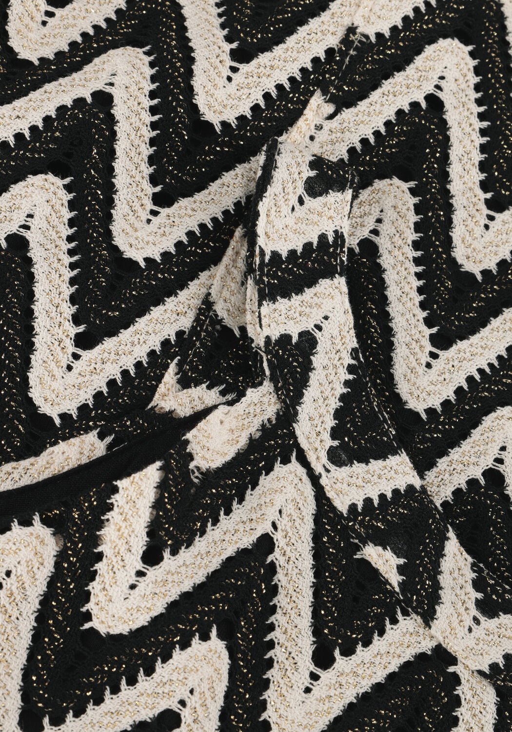 Zwarte SUMMUM Top SINGLET ZIG ZAG CROCHET - large