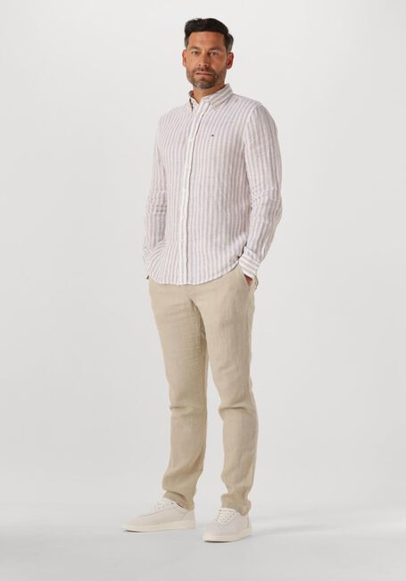 TOMMY HILFIGER Chemise décontracté LINEN ESSENTIAL STRIPE RF SHIRT Écru - large