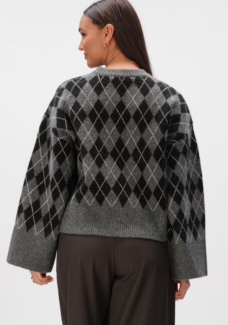 NEO NOIR KICK CHECK KNIT BLOUSE Blouses en gris - large