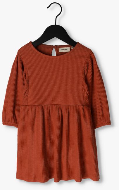 Oranje LIL' ATELIER Mini jurk NMFRAJA 3/4 LOOSE DRESS - large