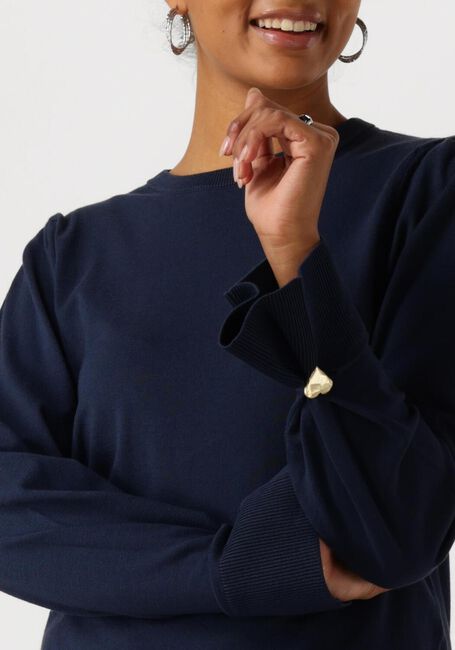 Blauwe FABIENNE CHAPOT Trui MOLLY BUTTON PULLOVER - large