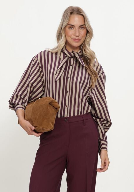 Bordeaux SUMMUM  BLOUSE TWO TONE STRIPE - large