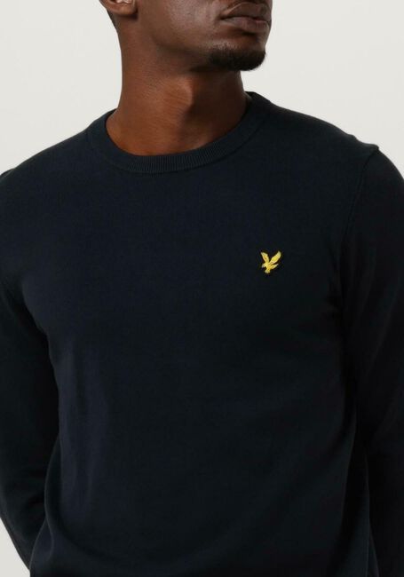 Donkerblauwe LYLE & SCOTT T-shirt COTTON CREW NECK JUMPER - large