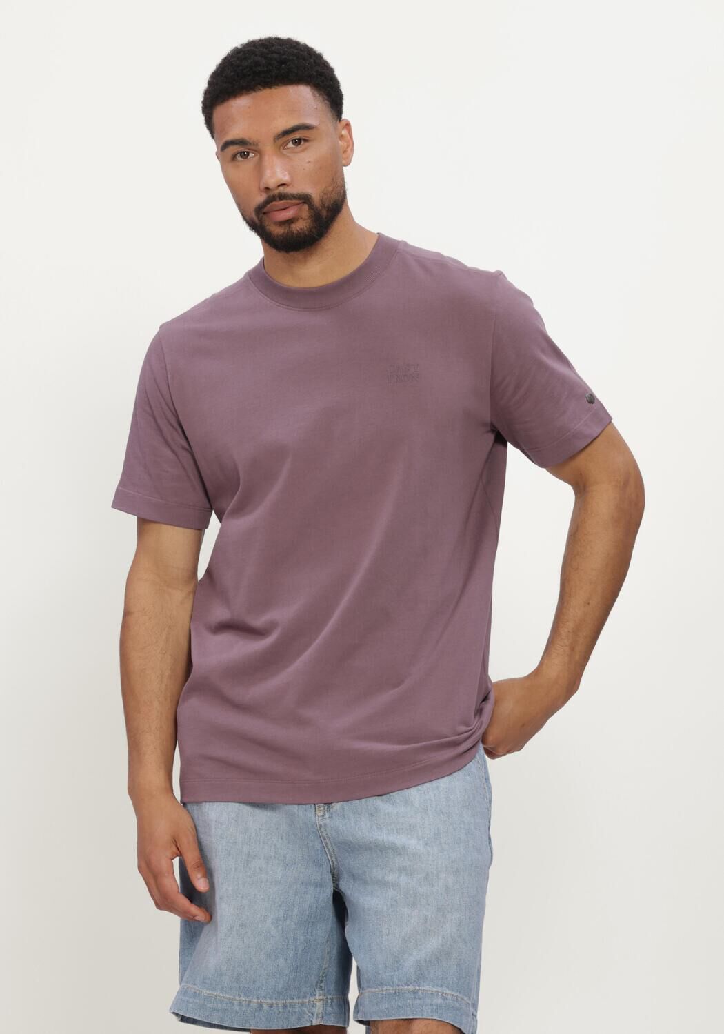 Paarse CAST IRON T-shirt SHORT SLEEVE R-NECK REGULAR FIT SINGLE JERSEY - large
